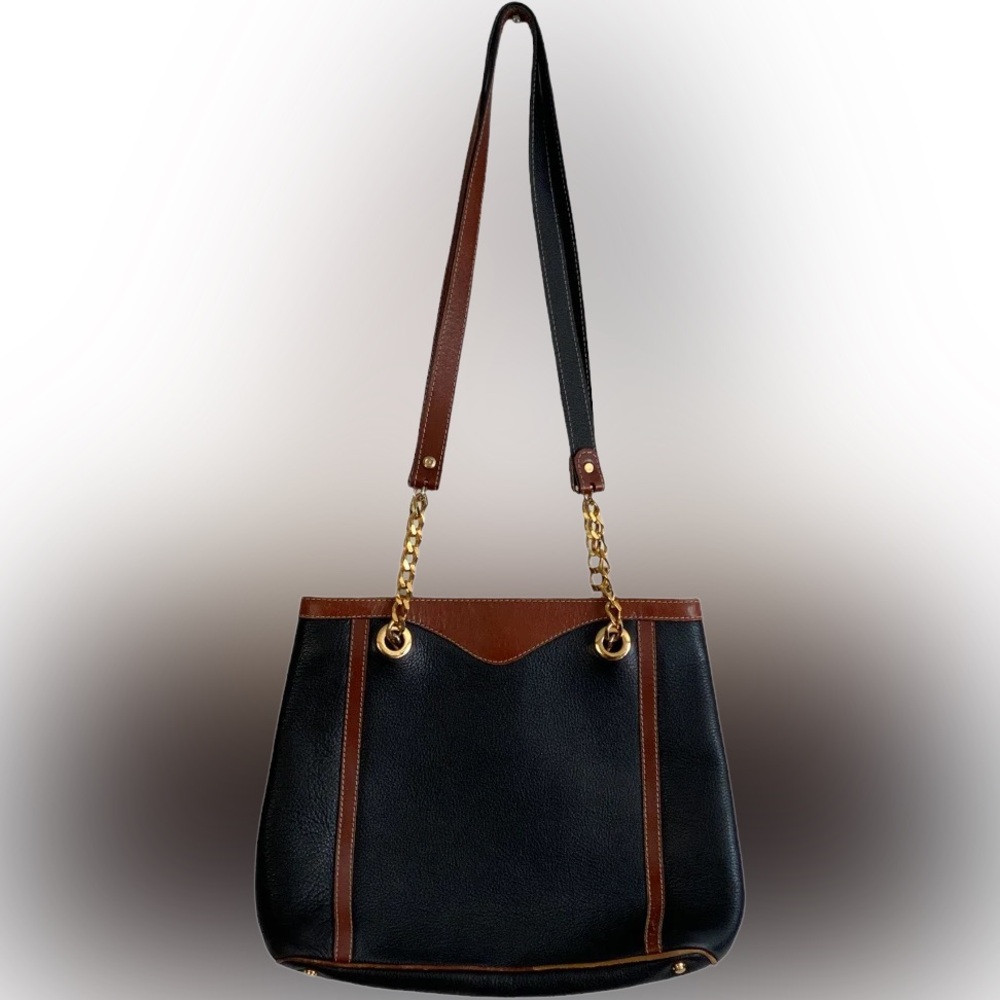 Bally Handbag in Black and Tan, EUC